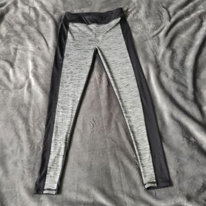 Layer 8 Gray and Black Color-Block Leggings